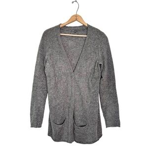 Vince | Gray One Snap Button Closure Cashmere Cardigan Sweater Size Large